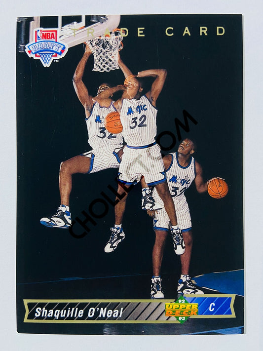 Shaquille O'Neal – Orlando Magic 1992-93 Upper Deck NBA Draft Trade Card Rookie #1b