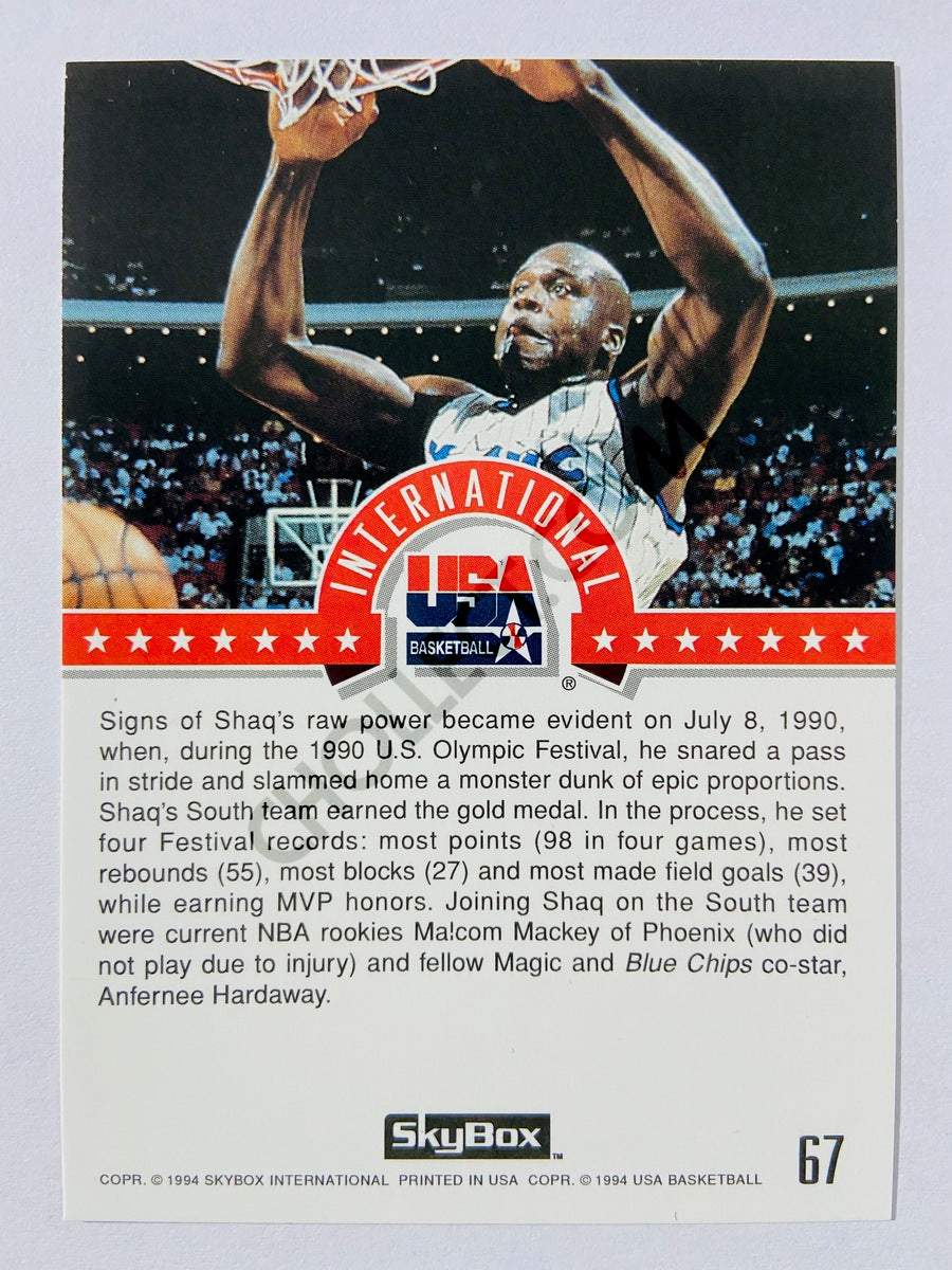 Shaquille O'Neal - Orlando Magic 1994 Skybox USA Basketball International #67