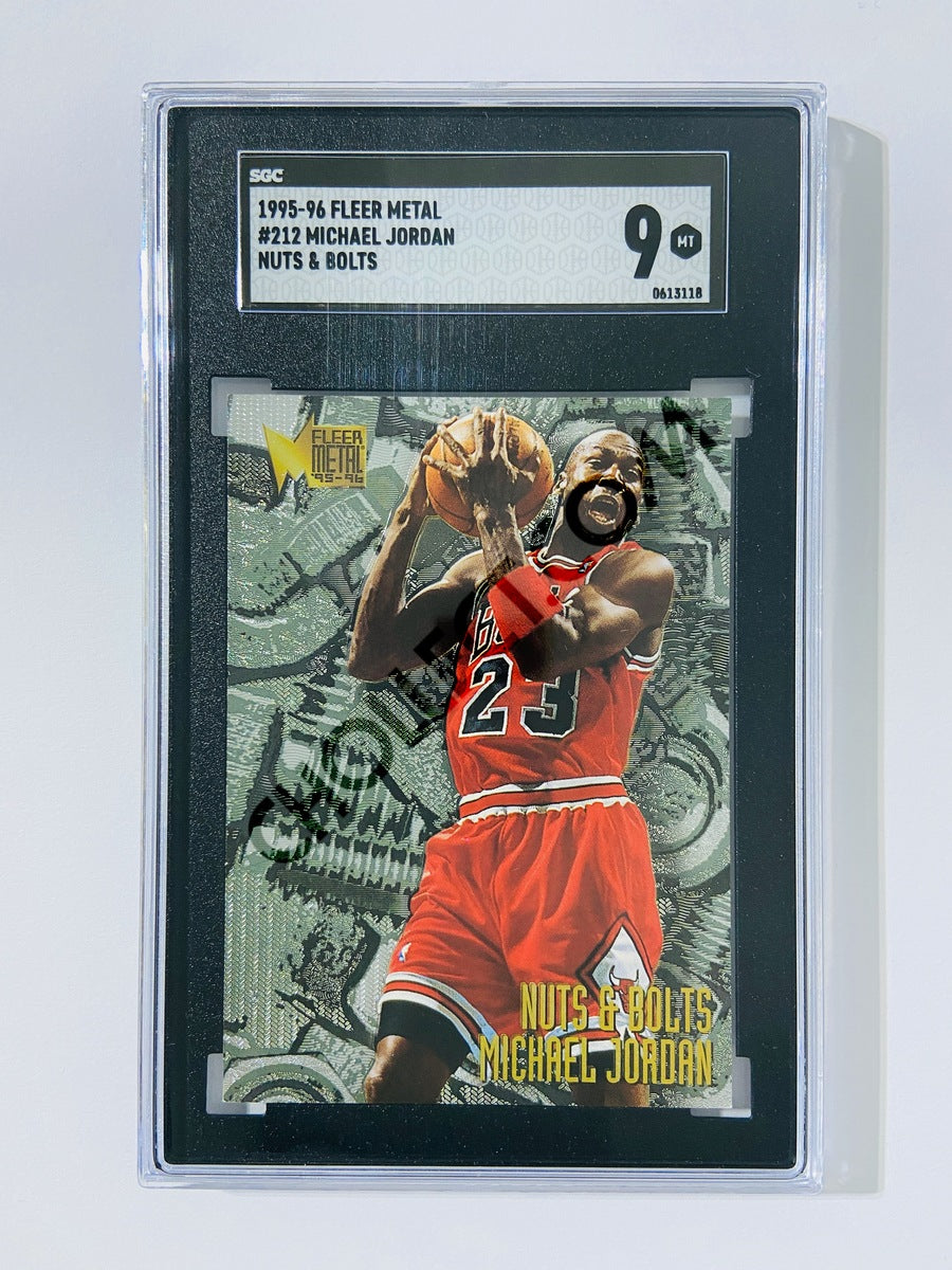 Michael Jordan - Chicago Bulls 1995-96 Fleer Metal Nuts & Bolts #212 [SGC MT 9] SN: 0613118