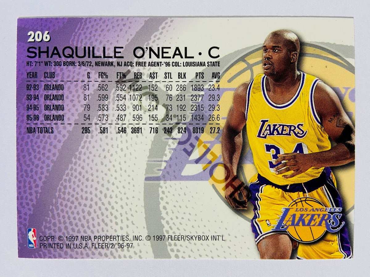 Shaquille O'Neal - Los Angeles Lakers 1996 Fleer #206