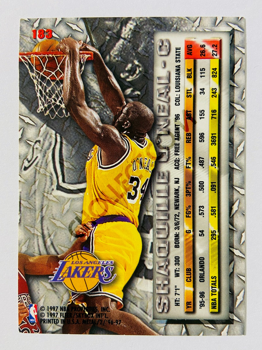 Shaquille O'Neal - Los Angeles Lakers 1996 Fleer Metal #183