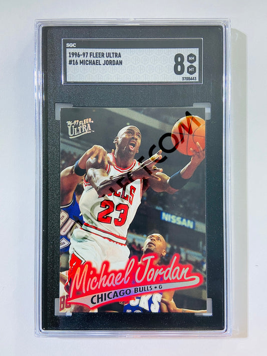 Michael Jordan - Chicago Bulls 1996-97 Fleer Ultra #16 [SGC 8] SN: 3705443