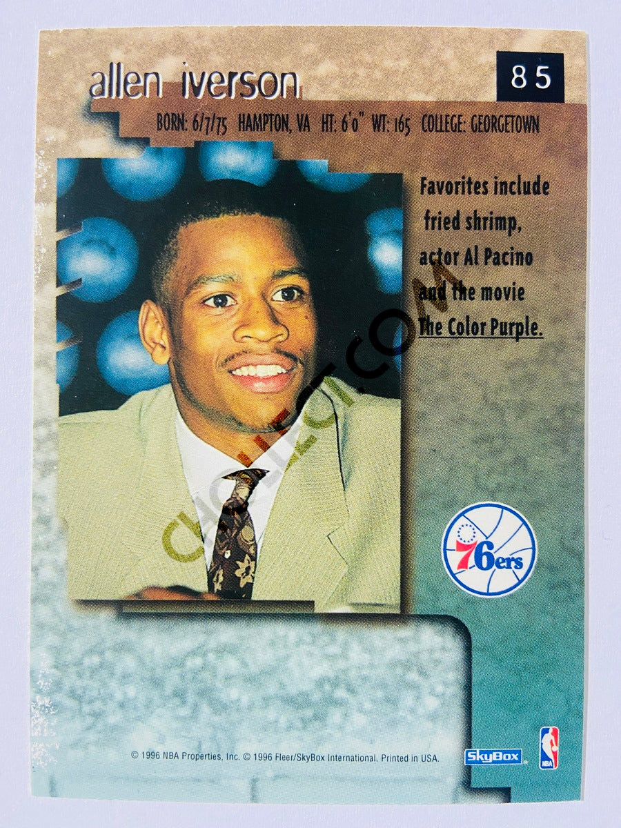 Allen Iverson - Philadelphia 76ers 1996-97 Skybox Premium Rookie #85