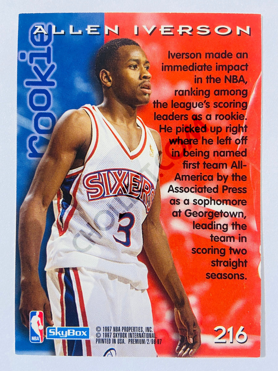 Allen Iverson - Philadelphia 76ers 1996-97 Skybox Premium Rookie #216