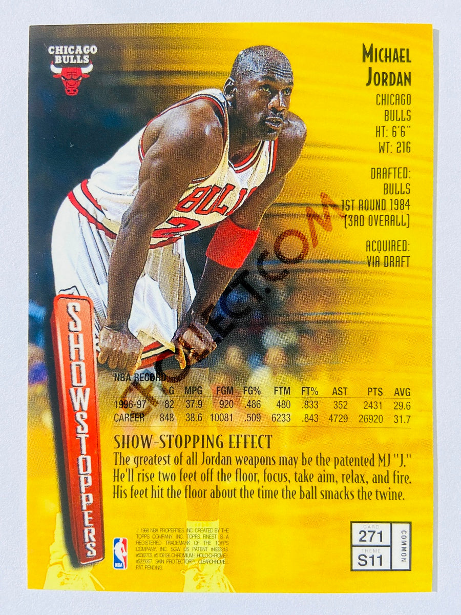Michael Jordan - Chicago Bulls 1996-97 Topps Finest Show Stoppers #271