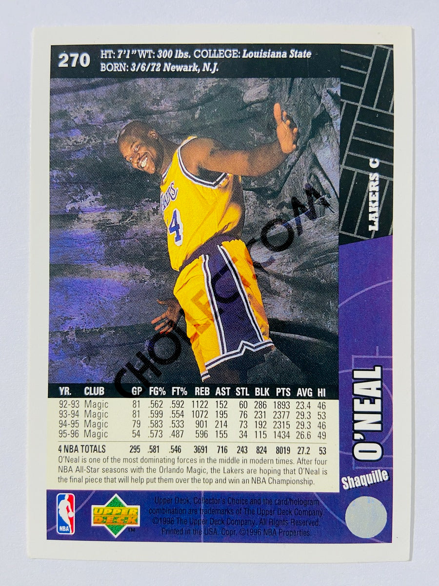 Shaquille O'Neal – Los Angeles Lakers 1996 Upper Deck Collector's Choice #270