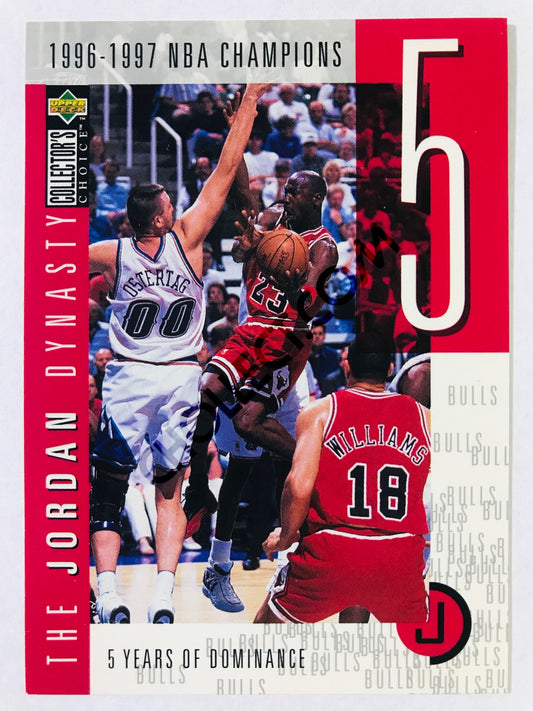 Michael Jordan - Chicago Bulls 1996-97 Upper Deck Collector's Choice #5 The Jordan Dynasty /23,000