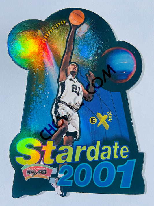 Tim Duncan - San Antonio Spurs 1997-98 Fleer EX-2001 Star Date Die Cut RC Insert Spurs Rookie #5