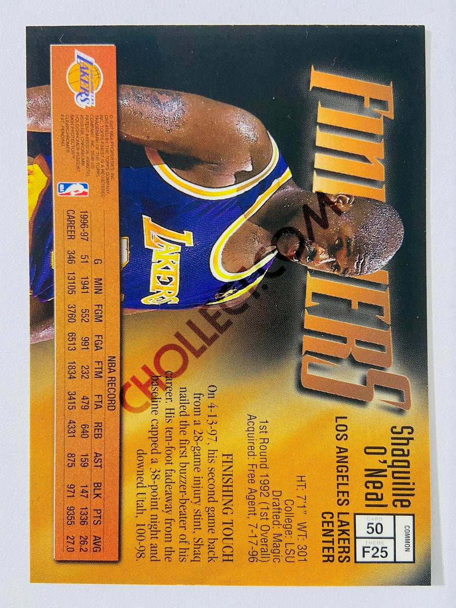 Shaquille O'Neal – Los Angeles Lakers 1997-98 Topps Finest Finishers #50