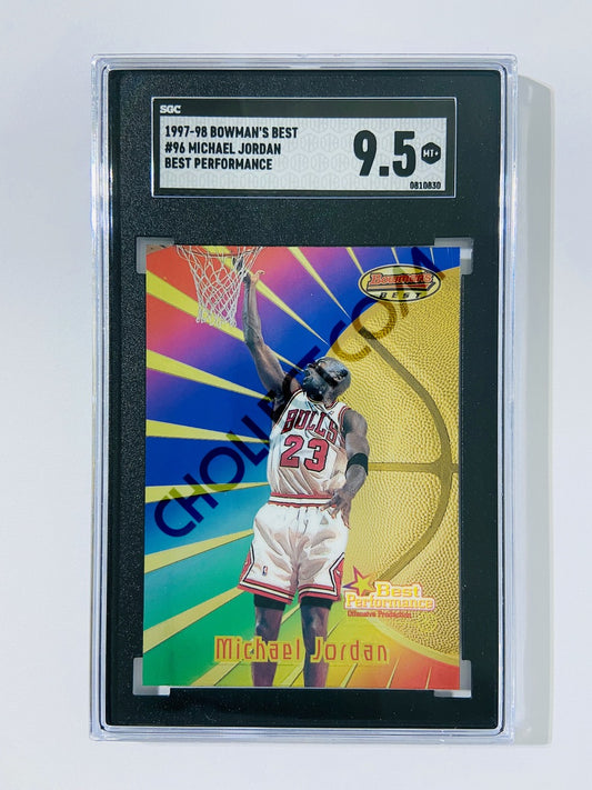 Michael Jordan - Chicago Bulls 1997-98 Topps Bowman's Best Best Performance #96 [SGC MT+ 9.5] SN: 0810830
