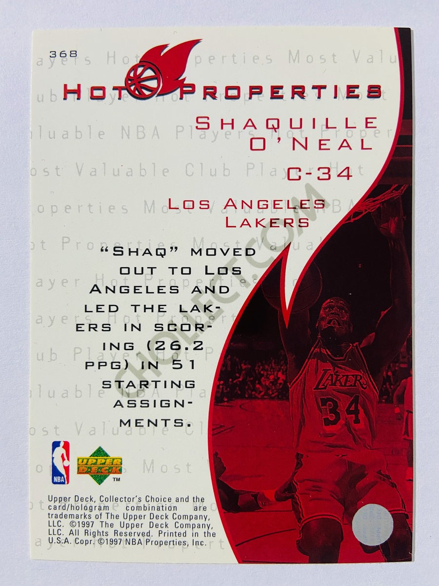 Shaquille O'Neal - Los Angeles Lakers 1997 Upper Deck Collector's Choice Hot Properties #368