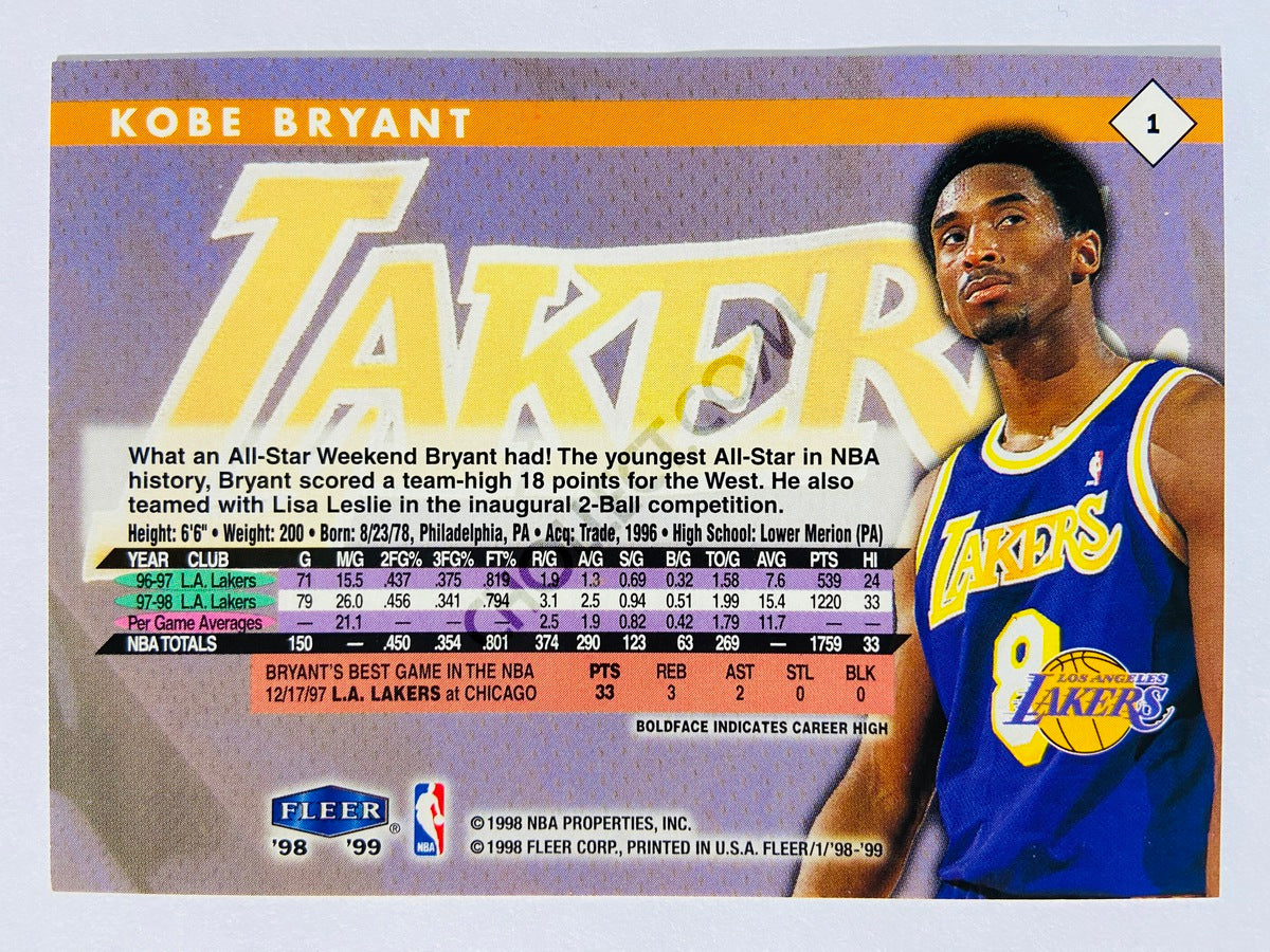 Kobe Bryant - Los Angeles Lakers 1998-99 Fleer Tradition #1