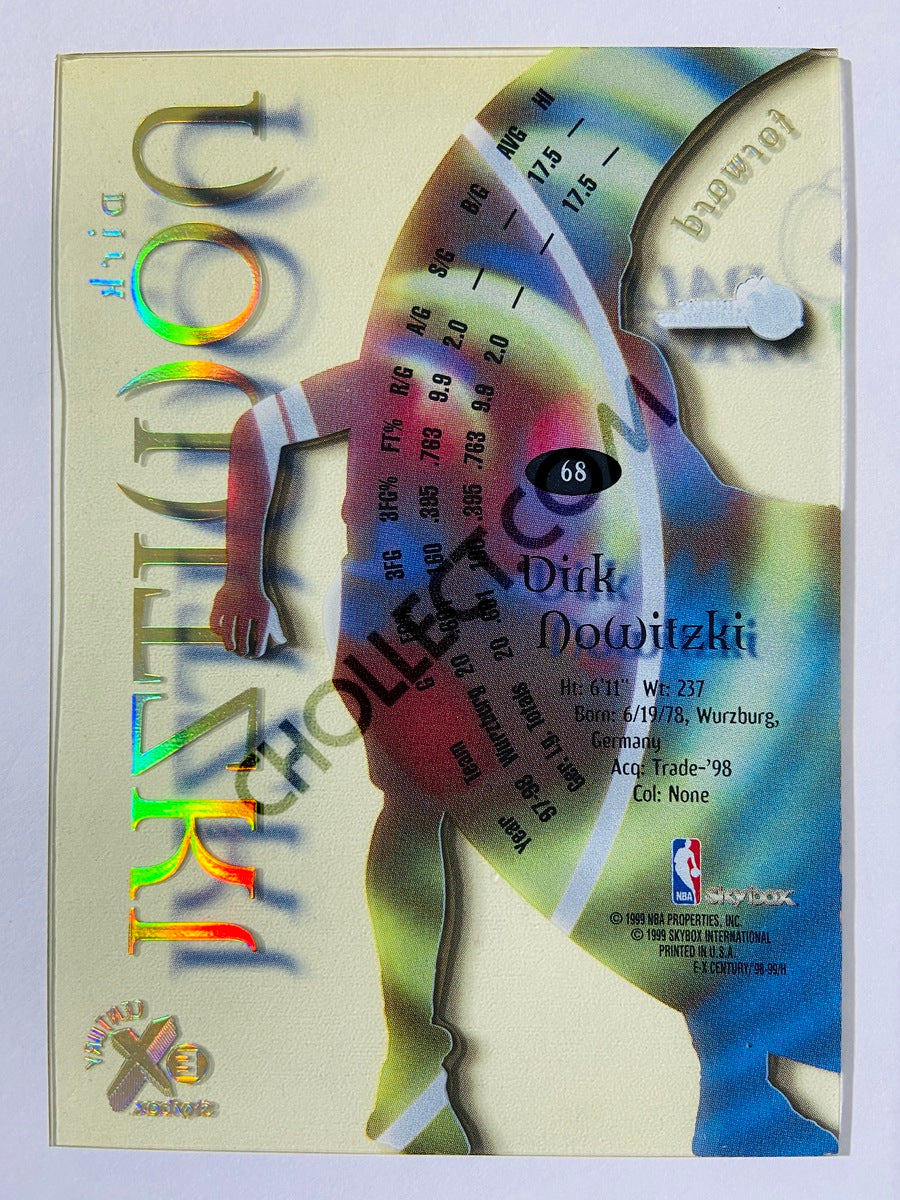 Dirk Nowitzki - Dallas Mavericks 1998-99 Skybox E-X Century Rookie Card #68