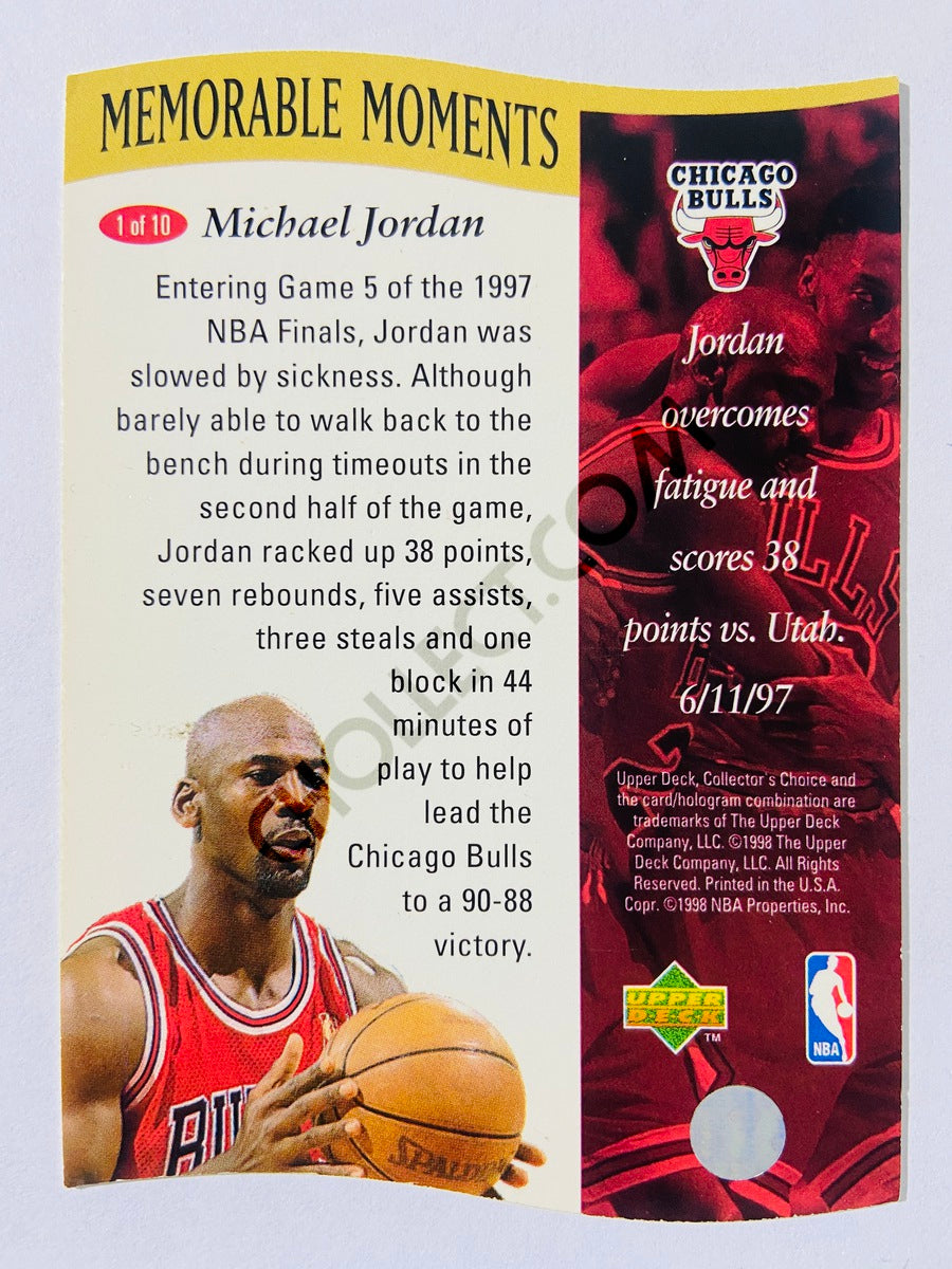 Michael Jordan - Chicago Bulls 1998 Upper Deck Memorable Moment #1