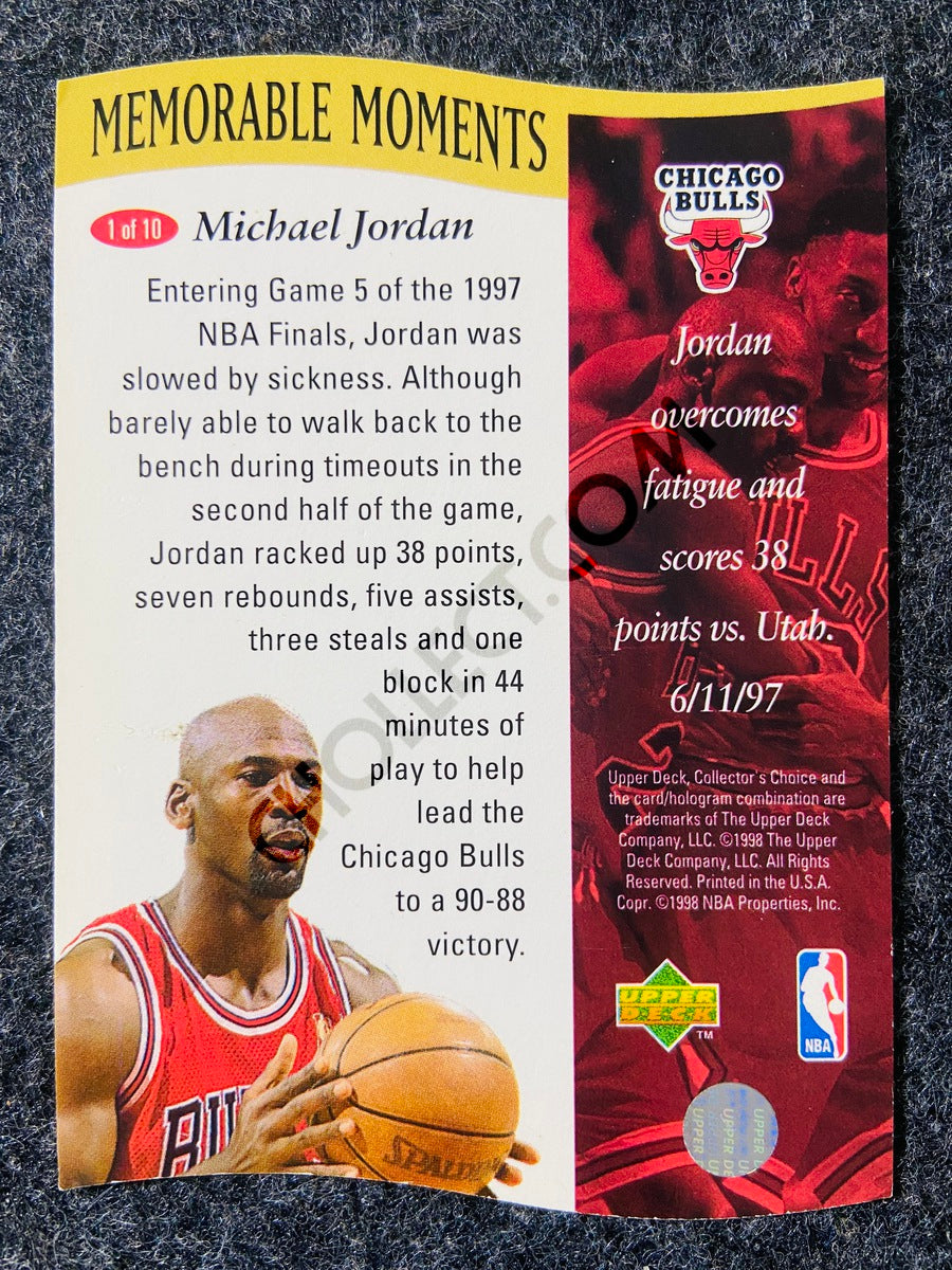 Michael Jordan - Chicago Bulls 1998 Upper Deck Memorable Moment #1