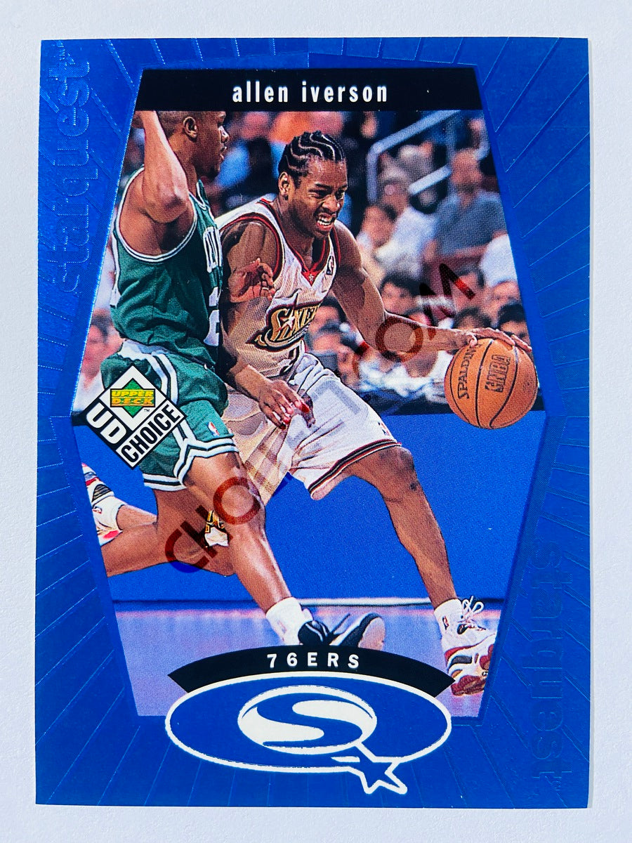 Allen Iverson - Philadelphia 76ers 1998 Upper Deck UD Choice Star Quest Blue #20