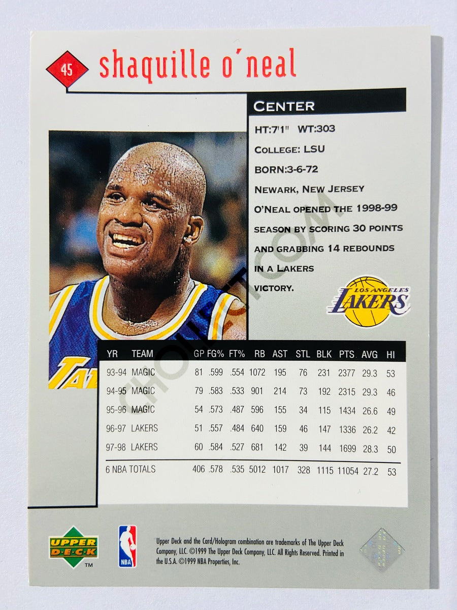 Shaquille O'Neal – Los Angeles Lakers 1999 Upper Deck Black Diamond #45