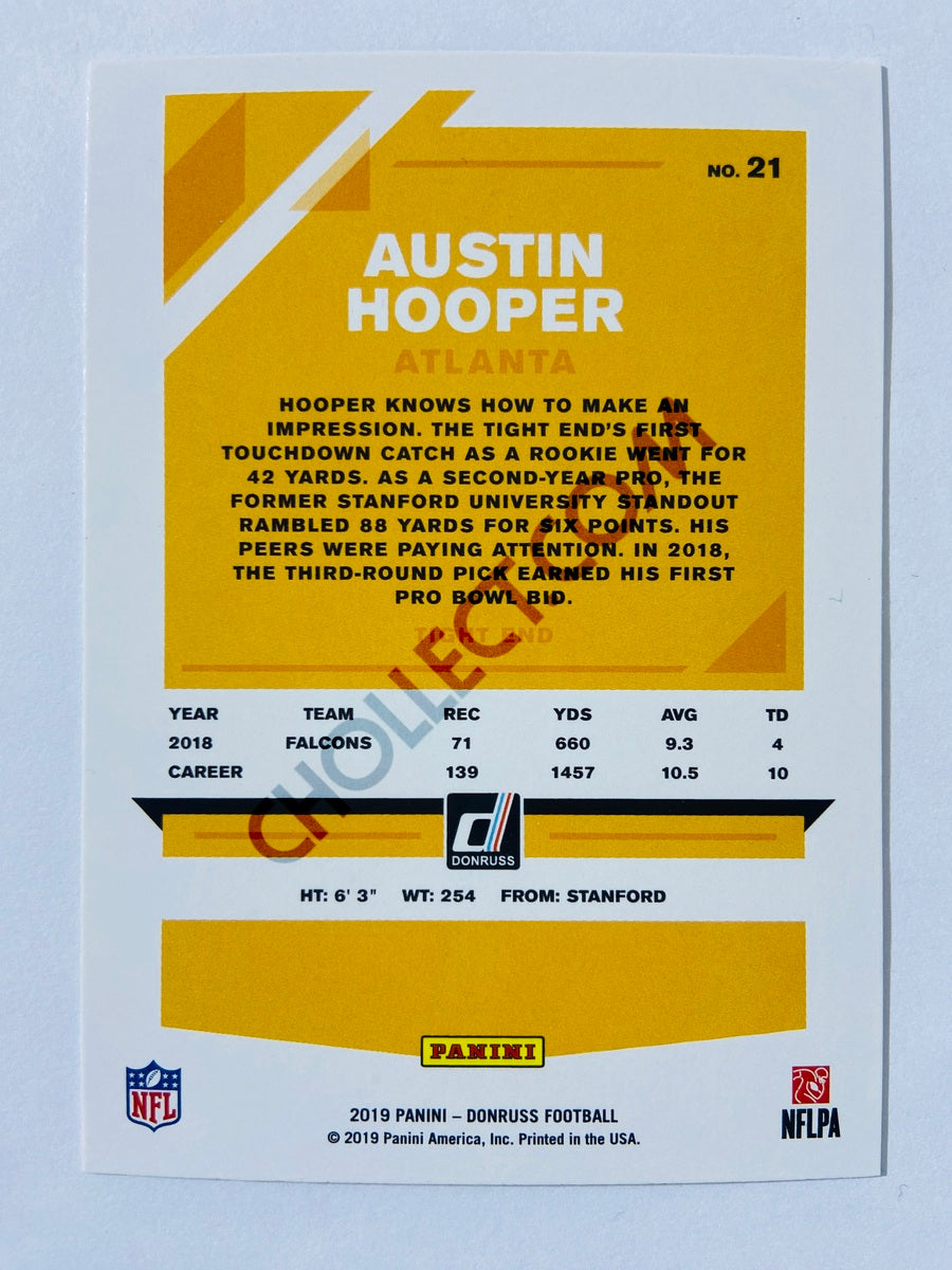 Austin Hooper – Atlanta Falcons 2019-20 Panini Donruss Blue Press Proof Parallel #21