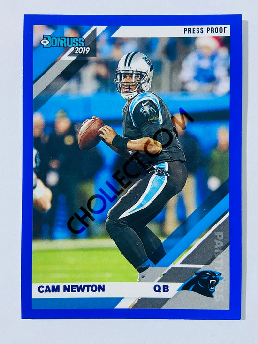 Cam Newton – Carolina Panthers 2019-20 Panini Donruss Blue Press Proof Parallel #41