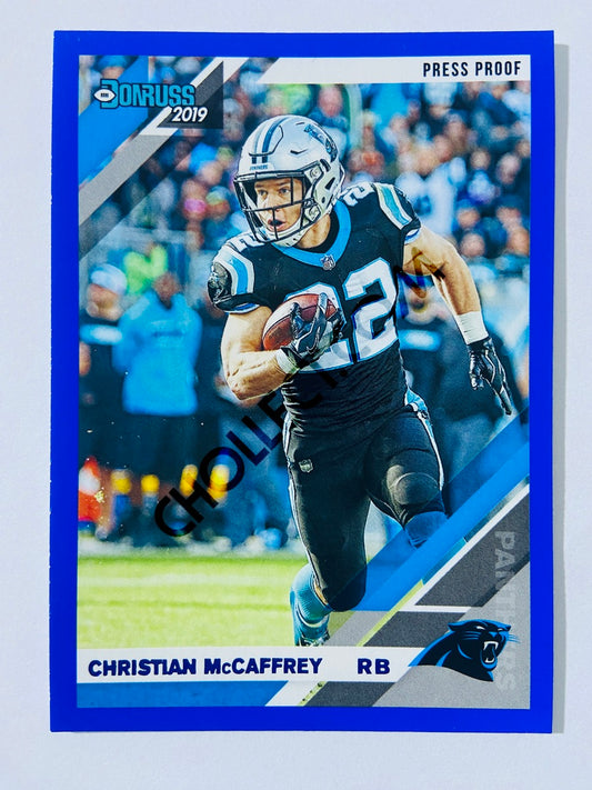 Christian McCaffrey – Carolina Panthers 2019-20 Panini Donruss Blue Press Proof Parallel #42