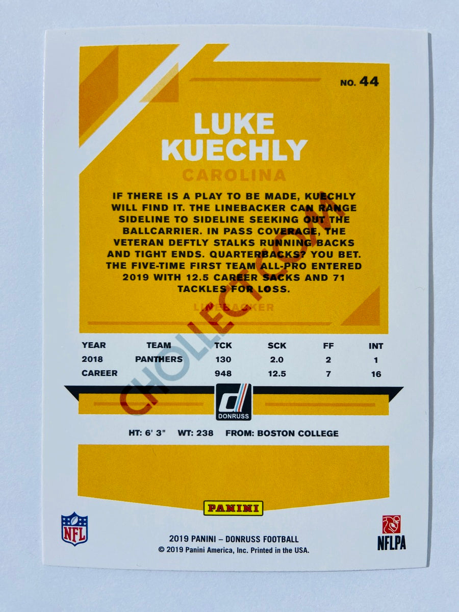 Luke Kuechly – Carolina Panthers 2019-20 Panini Donruss Blue Press Proof Parallel #44