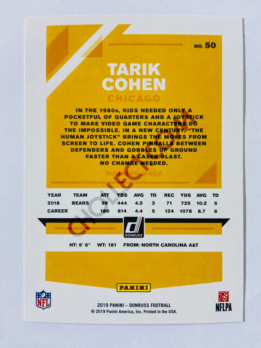 Tarik Cohen – Chicago Bears 2019-20 Panini Donruss Blue Press Proof Parallel #50