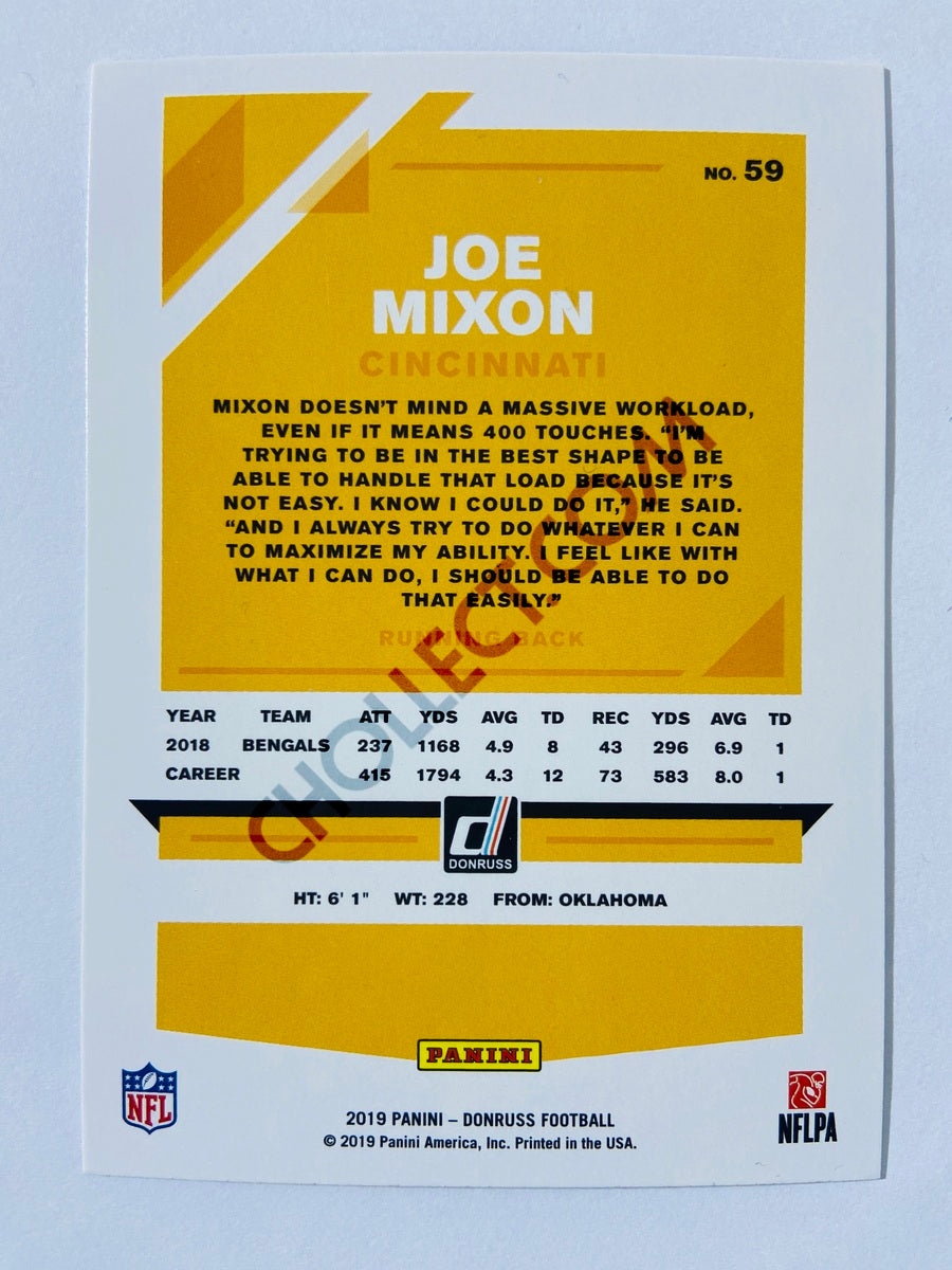 Joe Mixon – Cincinnati Bengals 2019-20 Panini Donruss Blue Press Proof Parallel #59