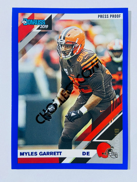 Myles Garrett – Cleveland Browns 2019-20 Panini Donruss Blue Press Proof Parallel #68