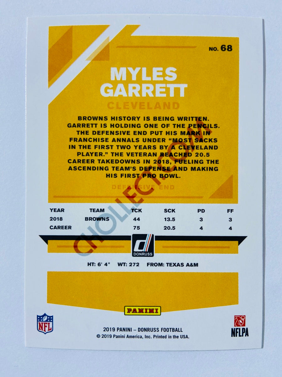 Myles Garrett – Cleveland Browns 2019-20 Panini Donruss Blue Press Proof Parallel #68