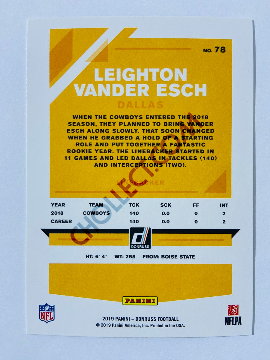 Leighton Vander Esch – Dallas Cowboys 2019-20 Panini Donruss Blue Press Proof Parallel #78