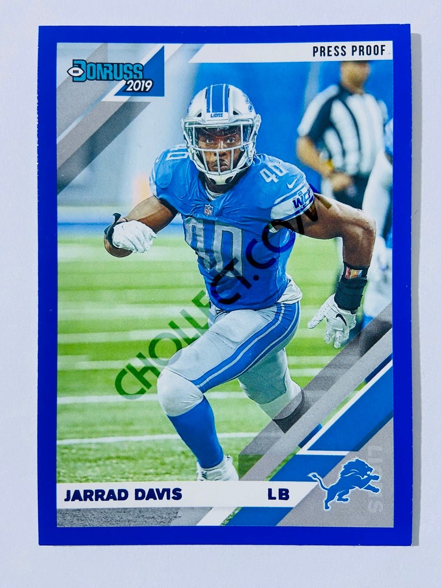 Jarrad Davis – Detroit Lions 2019-20 Panini Donruss Blue Press Proof Parallel #95