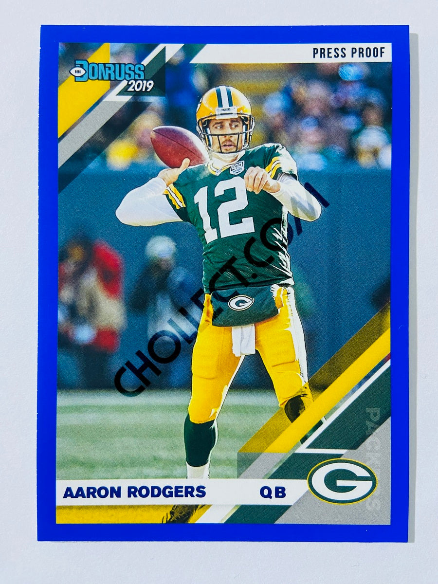 Aaron Rodgers – Green Bay Packers 2019-20 Panini Donruss Blue Press Proof Parallel #98