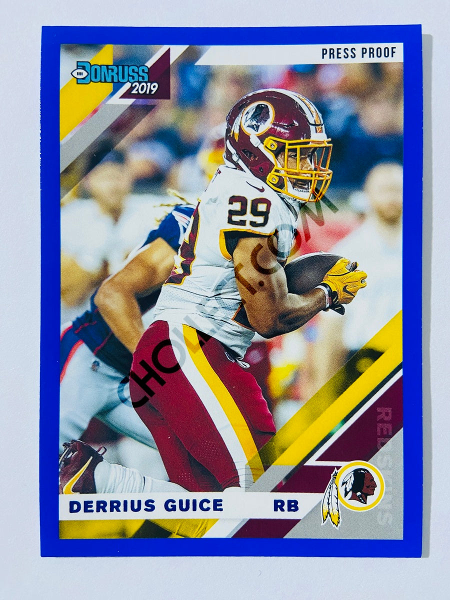 Derrius Guice – Washington Commanders 2019-20 Panini Donruss Blue Press Proof Parallel #233