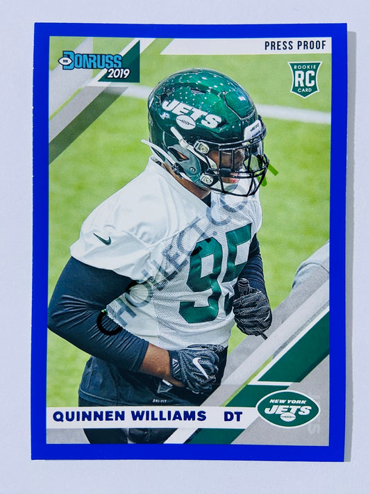 Quinnen Williams – New York Jets 2019-20 Panini Donruss Blue Press Proof Parallel #253