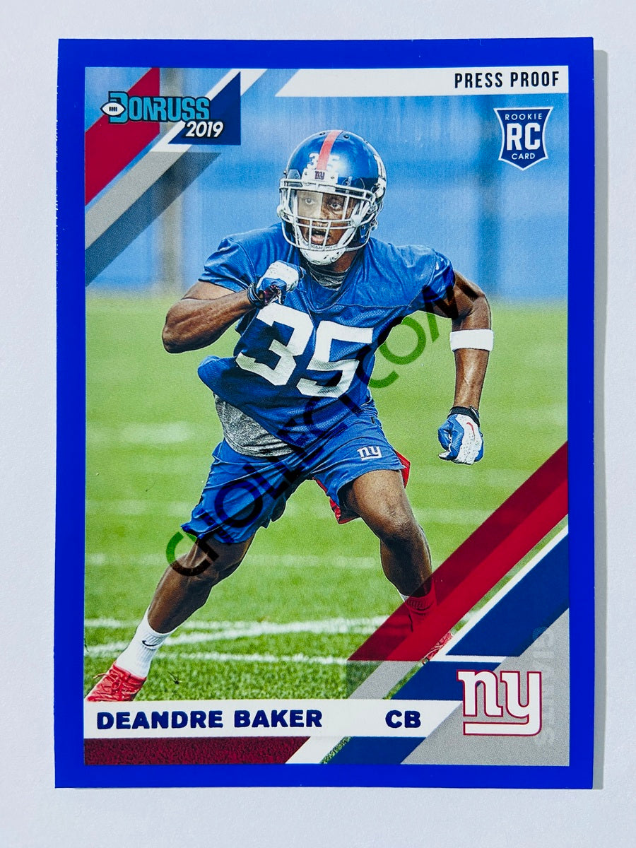 Deandre Baker – New York Giants 2019-20 Panini Donruss Blue Press Proof Parallel RC Rookie #264