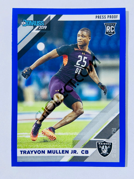 Trayvon Mullen Jr. - Oakland Raiders 2019-20 Panini Donruss Blue Press Proof Parallel RC Rookie #269