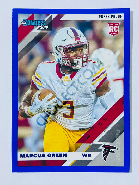 Marcus Green – Atlanta Falcons 2019-20 Panini Donruss Blue Press Proof Parallel RC Rookie #