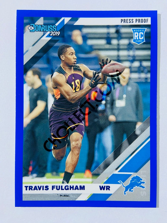 Travis Fulgham – Detroit Lions 2019-20 Panini Donruss Blue Press Proof Parallel RC Rookie #294