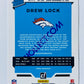 Drew Lock – Denver Broncos 2019-20 Panini Donruss Rated Rookie Blue Press Proof Parallel #303