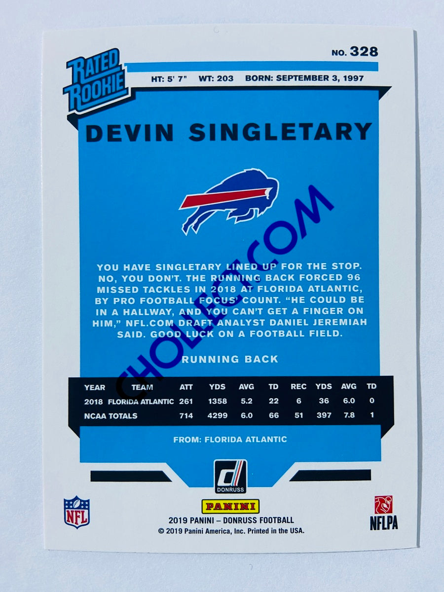 Devin Singletary – Buffalo Bills 2019-20 Panini Donruss Rated Rookie Blue Press Proof Parallel #328