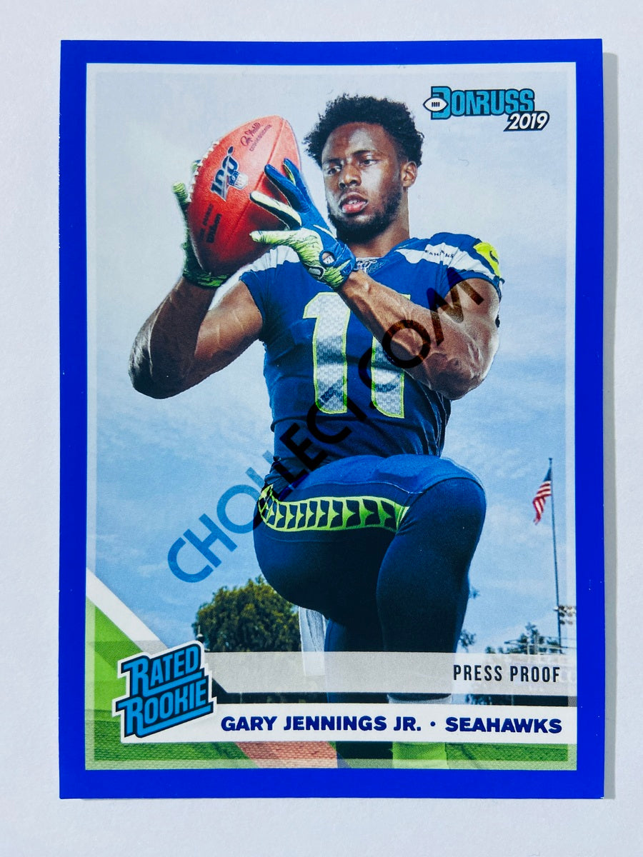 Gary Jennings Jr. - Seattle Seahawks 2019-20 Panini Donruss Rated Rookie Blue Press Proof Parallel #334