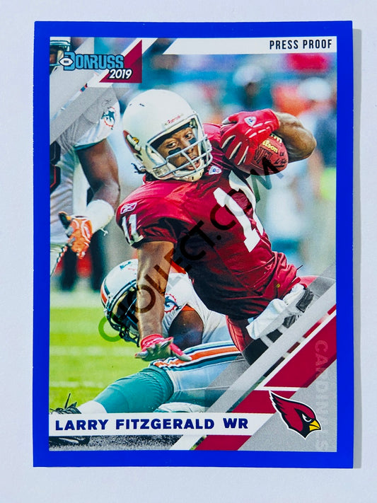 Larry Fitzgerald – Arizona Cardinals 2019-20 Panini Donruss Blue Press Proof Parallel Variation #10