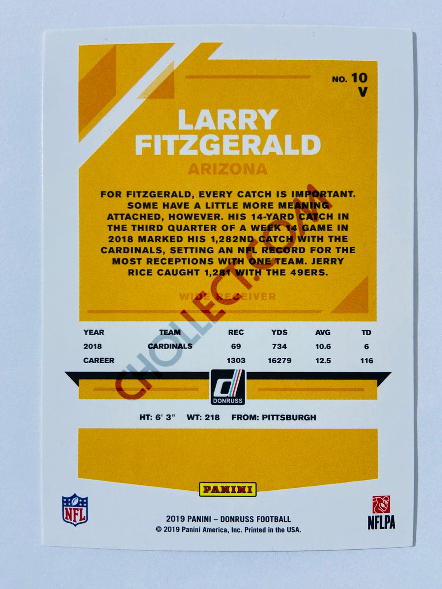 Larry Fitzgerald – Arizona Cardinals 2019-20 Panini Donruss Blue Press Proof Parallel Variation #10