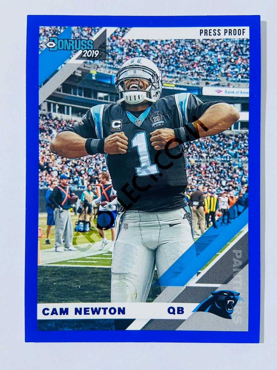 Cam Newton – Carolina Panthers 2019-20 Panini Donruss Blue Press Proof Parallel Variation #41