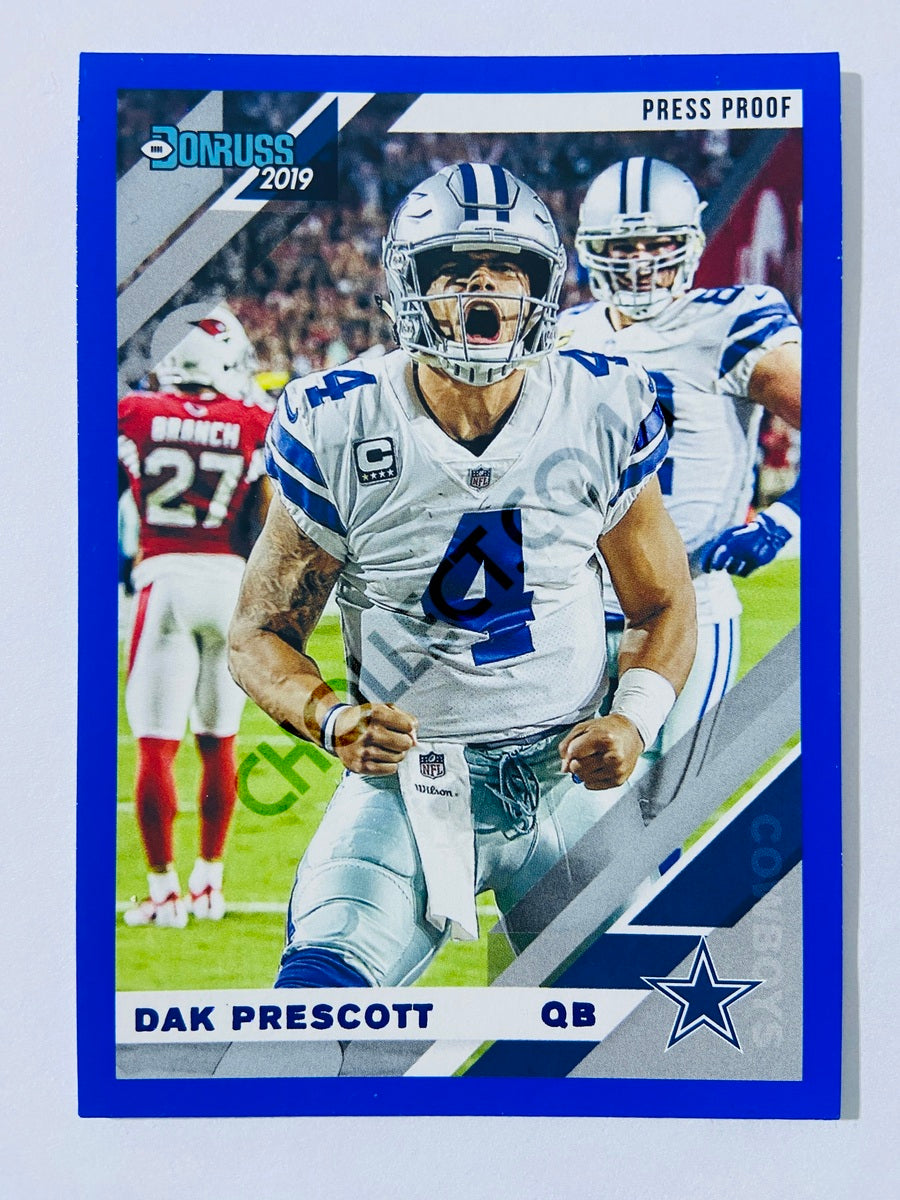 Dak Prescott – Dallas Cowboys 2019-20 Panini Donruss Blue Press Proof Parallel Variation #73