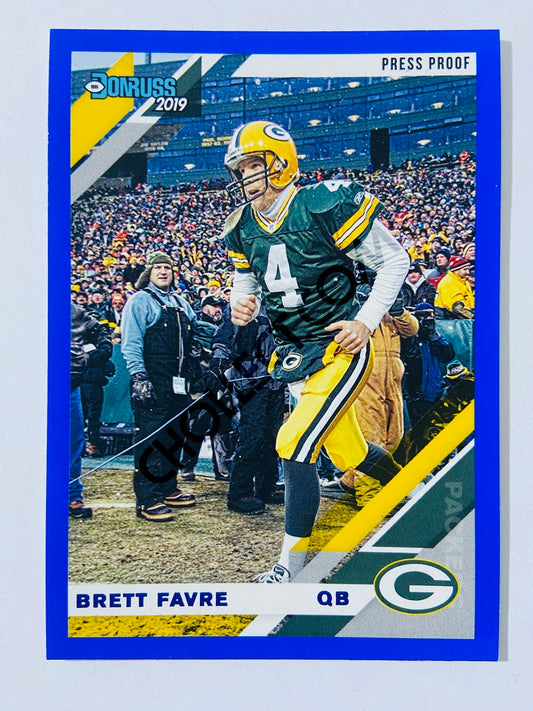 Brett Favre – Green Bay Packers 2019-20 Panini Donruss Blue Press Proof Parallel Variation #105