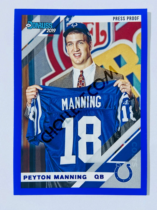 Peyton Manning – Indianapolis Colts 2019-20 Panini Donruss Blue Press Proof Parallel Variation #121