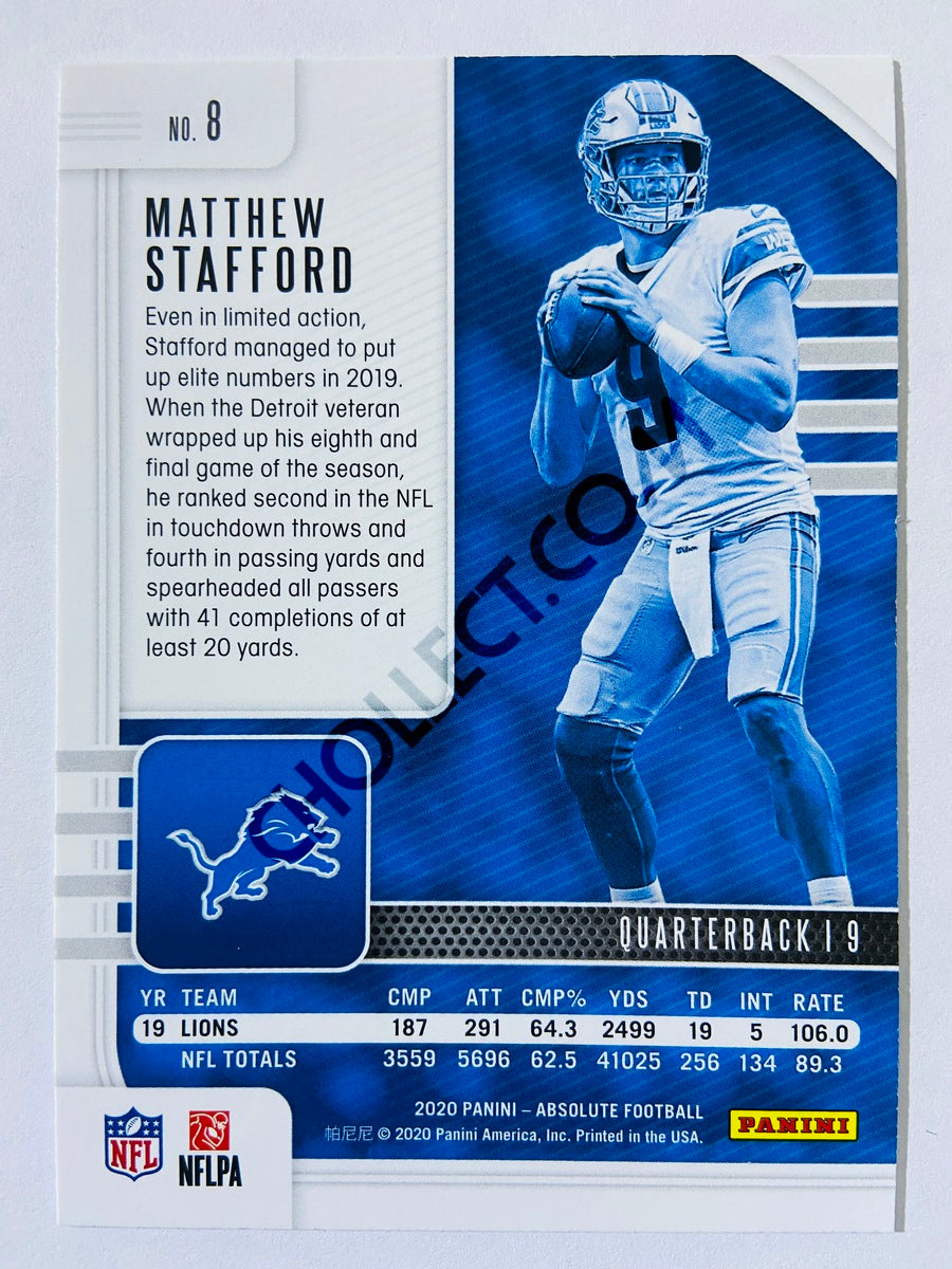 Matthew Stafford - Detroit Lions 2020-21 Panini Absolute Football #8