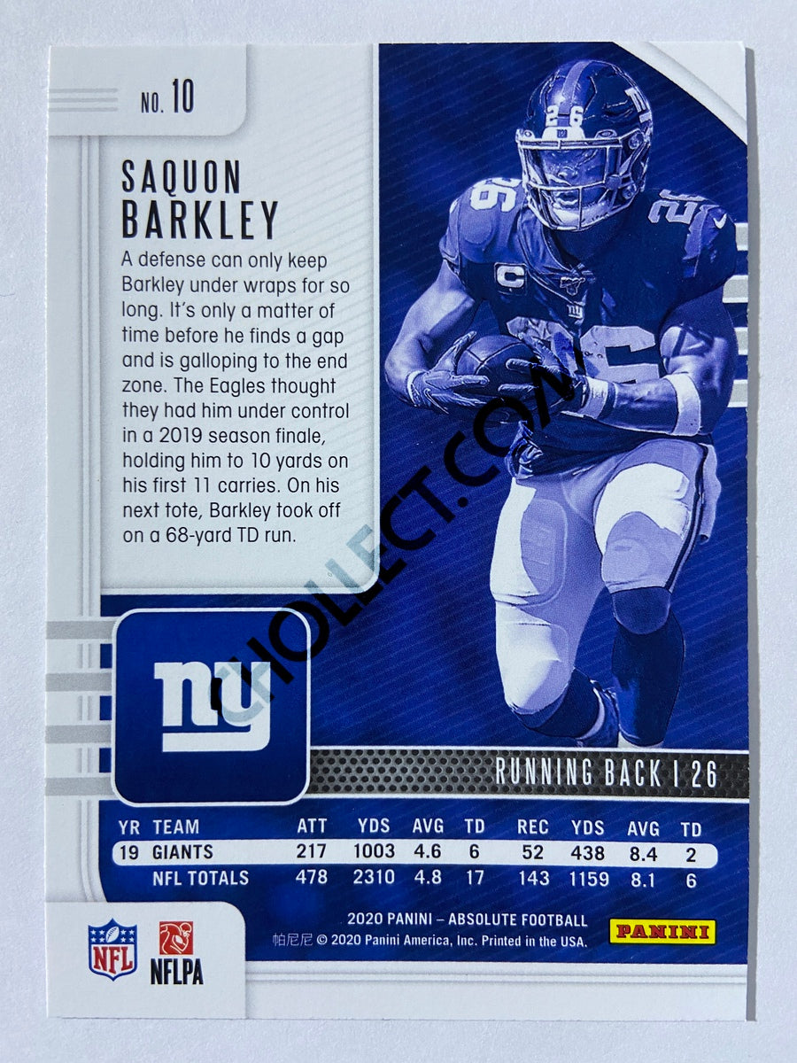 Saquon Barkley - New York Giants 2020-21 Panini Absolute Football #10