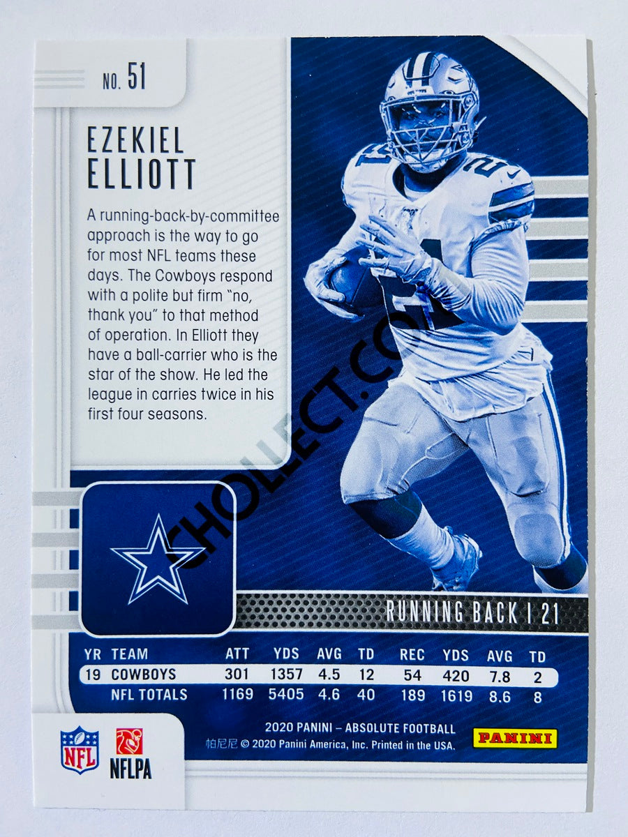 Ezekiel Elliott - Dallas Cowboys 2020-21 Panini Absolute Football #51